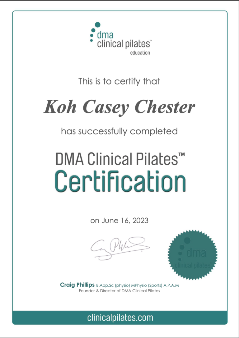 DMA Clinical Pilates Full Certification